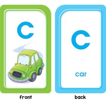 School Zone - Alphabet Match Flash Cards - Ages 4 and Up, Preschool to Kindergarten, ABC's, Letters, Matching, Beginning Sounds, Letter-Picture Recognition, and More