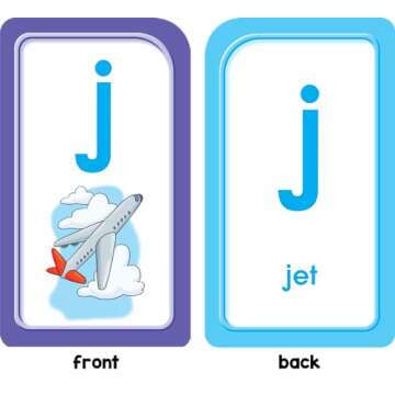 School Zone - Alphabet Match Flash Cards - Ages 4 and Up, Preschool to Kindergarten, ABC's, Letters, Matching, Beginning Sounds, Letter-Picture Recognition, and More