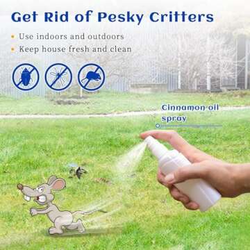 HIQILI Cinnamon Essential Oil for Spary, Diffuser, Garden and Kitchen - 100% Pure Natural - Indoor and Outdoor, 3.38 Fl Oz