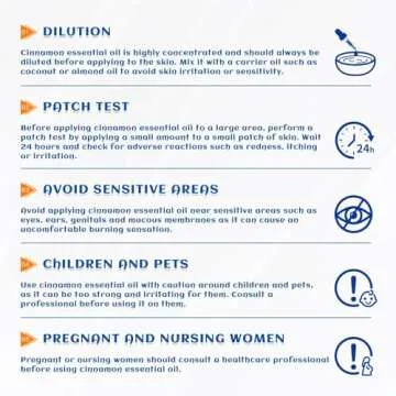 HIQILI Cinnamon Essential Oil for Spary, Diffuser, Garden and Kitchen - 100% Pure Natural - Indoor and Outdoor, 3.38 Fl Oz