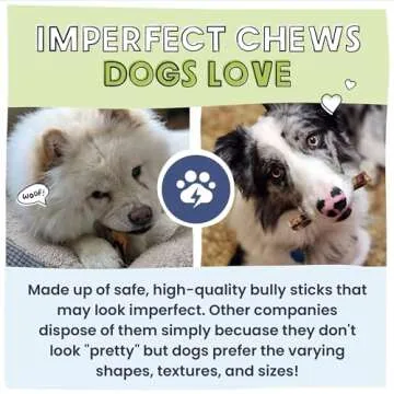 Pawstruck Natural Bizarre Bully Sticks Bargain Bag for Dogs and Puppies – Variety Pack of 5–7" Long-Lasting, Eco-Conscious Beef Chew Treats – 8 oz Bag – Packaging May Vary