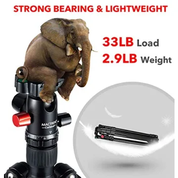 MACTREM Lightweight Tripod for Camera & Phone Mount 62 Inch