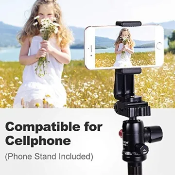 MACTREM Lightweight Tripod for Camera & Phone Mount 62 Inch