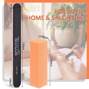 12PCS Professional Nail File Kit 100/180 Grit Salon-Quality Manicure