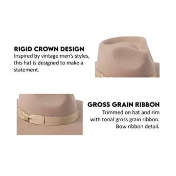 Stylish Lack of Color Women's Rancher Fedora Hat