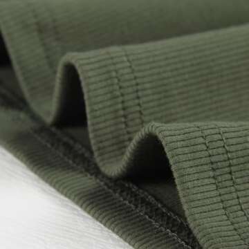 Artfish Women Casual Basic Sleeveless High Neck Rib-Knit Front Racerback Crop Tank Top 01#Olive Green,S