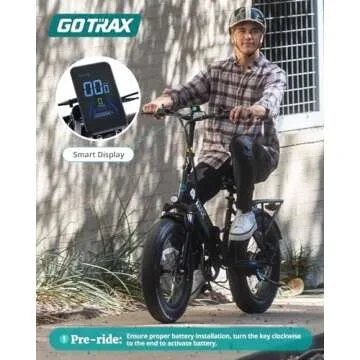 Gotrax R2 20" Folding Electric Bike with 55 Miles (Pedal-assist1) by 48V Battery, 20Mph Power by 500W, LCD Display and 5 Pedal-Assist Levels, 7-Speed & Front Shock Absorber for Off-Road Bicycle Black