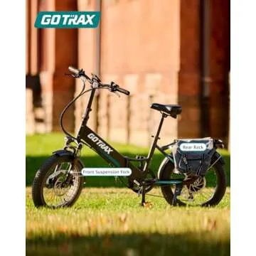 Gotrax R2 20" Folding Electric Bike with 55 Miles (Pedal-assist1) by 48V Battery, 20Mph Power by 500W, LCD Display and 5 Pedal-Assist Levels, 7-Speed & Front Shock Absorber for Off-Road Bicycle Black