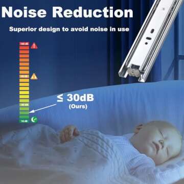 Friho 5 Pair of 14 Inch Hardware Ball Bearing Side Mount Drawer Slides, Full Extension, Available in 12'',14'',16'',18'',20'' Lengths