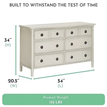 Evolur Julienne Double Dresser Durable & Stylish 54X20
