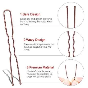 IKOCO U Shaped Hair Pins - Durable and Stylish Hair Accessories