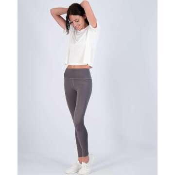 Real Essentials 5 Pack: Womens Crop Top High Waist Quick Dry Fit Active Wear Yoga Workout Athletic Running Gym Exercise Ladies Short Sleeve Crew Neck Moisture Wicking Tees T-Shirt Summer - Set 3, S