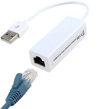 JacobsParts USB 2.0 Ethernet Network Adapter for Stable Wired Connection
