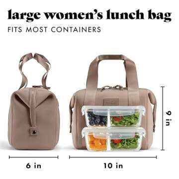 Stylish Insulated Neoprene Lunch Bag for Women