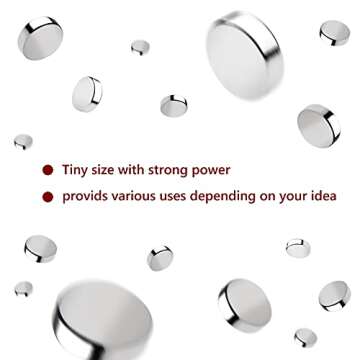 RHINOCATS Fridge Magnets, Tiny Magnet for Crafts, Strong Small Round Magnets, 6mm x 2mm(DxH), 100 Packs