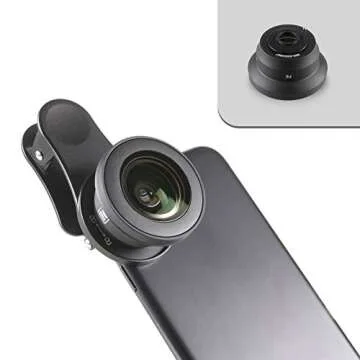 SIRUI Black 170° Fisheye Phone Lens with Multi-Purpose Clip, constructed with German Schott Glass and Aluminum Housing, for iPhone, Pixel, Samsung Galaxy and most other Camera Phones