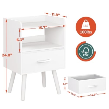 Stylish Yoobure Night Stand with Ample Storage Space