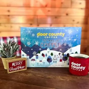 12 Days of Coffee - 2024 Christmas Coffee Advent Calendar - 12 Full-Pot Bags of Flavored Ground Coffee