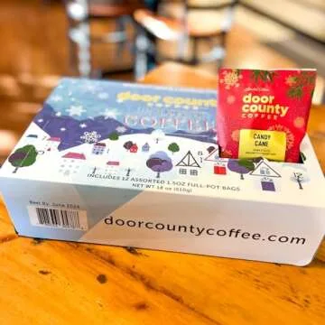 12 Days of Coffee - 2024 Christmas Coffee Advent Calendar - 12 Full-Pot Bags of Flavored Ground Coffee