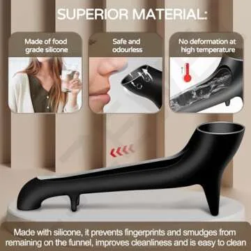 Coffee Machine Water Tank Access Funnel for Breville Esp-resso Machine, use for Coffee Machines with Water Tank on The Back, Also fits All Flat Top Coffee Machines, Food Funnel Large Funnel