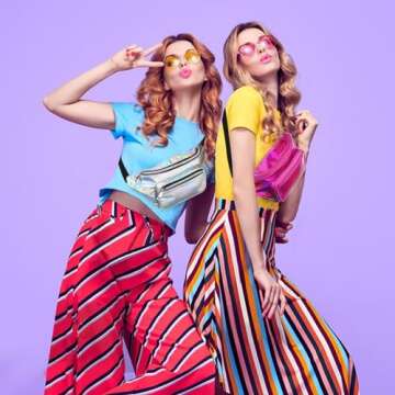 Geestock Stylish Holographic Fanny Packs for Women