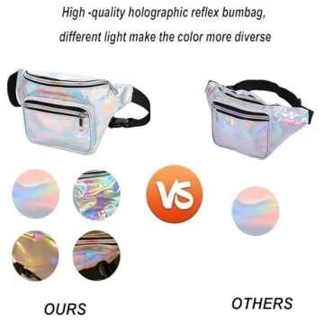 Geestock Stylish Holographic Fanny Packs for Women
