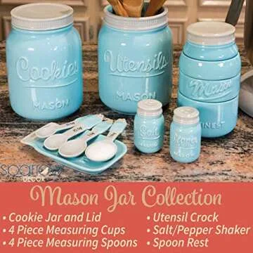 Mason Salt & Pepper Shakers - Vintage Ceramic Shaker Set
