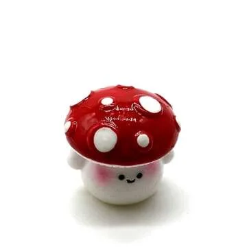 Aliotech 7pcs Red Mini Mushrooms Crafts Little Fairy Garden Mushrooms Tiny Resin Mushroom Decor Fake Mushroom Miniatures Statue for Bonsai Micro Landscape Craft