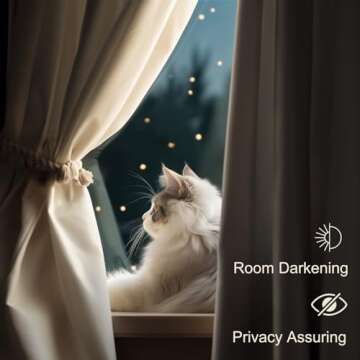 Lazzzy Beige Velvet Curtains Thermal Insulated Curtains 96 Inch Long Room Darkening Heavy Duty Soft Luxury Cream Velvet Curtains Drapes for Bedroom Window Treatment 2 Panels Rod Pocket Beige