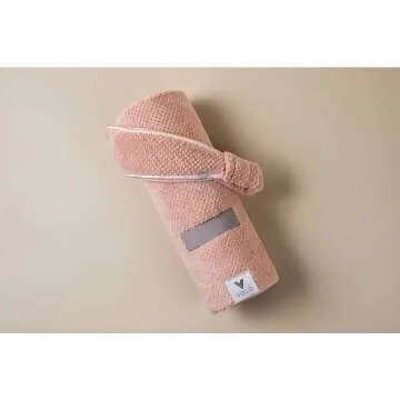 VOLO Cloud Pink Hero Hair Towel & Facial Spa Headband | Ultra-Soft, Fast-Drying Microfiber