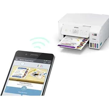 Epson EcoTank ET-28 Series Wireless Color All-in-One Cartridge-Free Supertank Printer with Scan and Copy, The Ideal Basic Home Printer, Mobile Printing, LCD Display, Voice-Activated, White