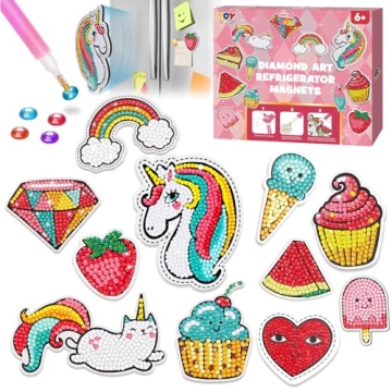 TOY Life Diamond Kits Magnets Diamond Gems Kits for Kids Valentine Day Gifts Diamond Art for Kids Ar...
