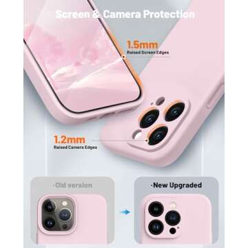 OTOFLY for iPhone 14 Pro Case, Upgraded Silicone 14 Pro Phone Case [2 Pack Screen Protectors][Camera Protection] Shockproof Women Men Girl Protective Case Cover for iPhone 14 Pro 6.1" - Ice Pink