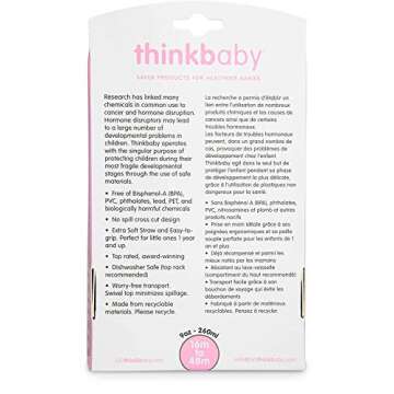 Thinkbaby Stainless Steel Thinkster Bottle, Pink (9 ounce)