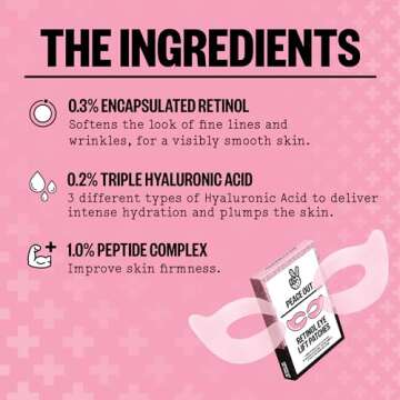 PEACE OUT Retinol Eye Lift Patches for Youthful Eyes