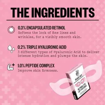 PEACE OUT Retinol Eye Lift Patches for Youthful Eyes
