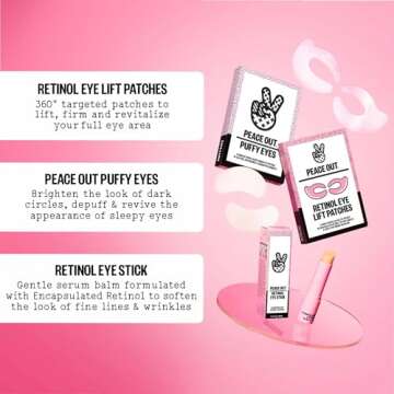 PEACE OUT Retinol Eye Lift Patches for Youthful Eyes