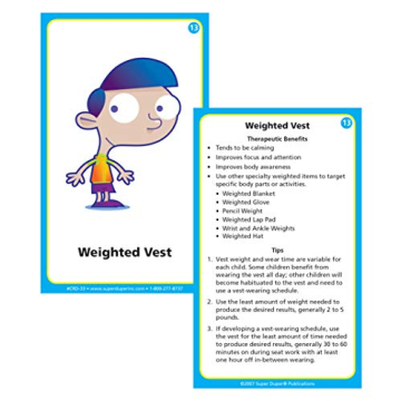 Sensory Diet Behavior Flash Cards for Kids Learning