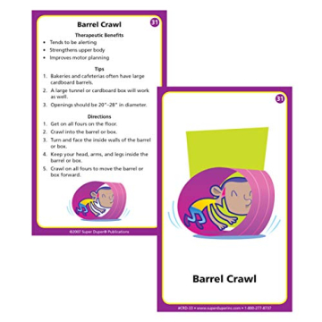 Sensory Diet Behavior Flash Cards for Kids Learning