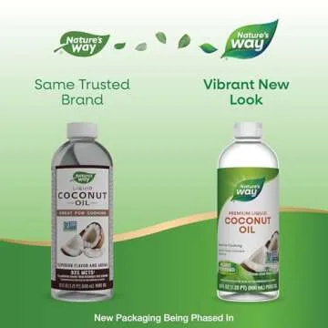 Nature's Way Liquid Coconut Oil, Superior Flavor for Cooking and Beauty - 20 Fl Oz