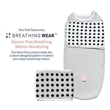 Nanit Plus - Smart Baby Monitor and Floor Stand: Camera with HD Video & Audio - Sleep Tracking - Night Vision - Temperature & Humidity Sensors and Two-Way Audio