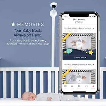 Nanit Plus - Smart Baby Monitor and Floor Stand: Camera with HD Video & Audio - Sleep Tracking - Night Vision - Temperature & Humidity Sensors and Two-Way Audio