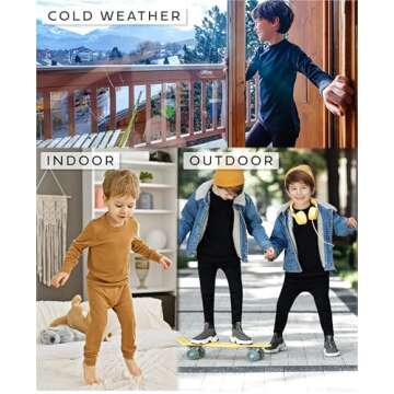 Boys Long Sleeve Performance Tops | Base Layer Cotton Color Shirts