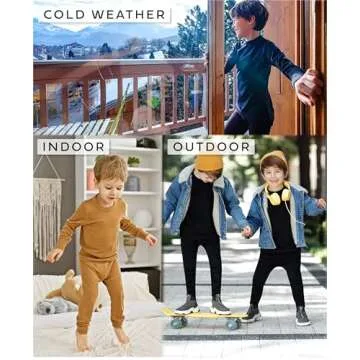 Boys Long Sleeve Performance Tops | Base Layer Cotton Color Shirts