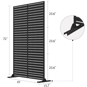 PexFix 76" x 47" Metal Privacy Screen for Outdoor Use