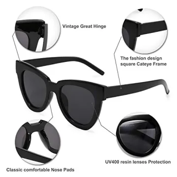 FEISEDY Retro Cat Eye Sunglasses for All Styles and Ages