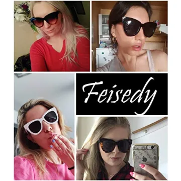 FEISEDY Retro Cat Eye Sunglasses for All Styles and Ages
