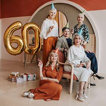 40 inch Gold Number Balloons - Perfect for Celebrations