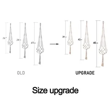 Stylish 3 Pack Macrame Plant Hangers for Indoor/Outdoor