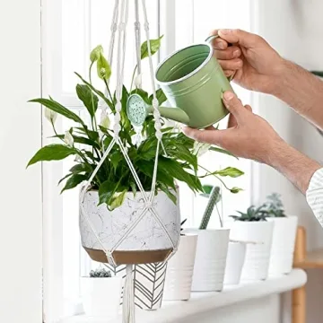 Stylish 3 Pack Macrame Plant Hangers for Indoor/Outdoor